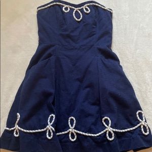 Size 2 Lily Pulitzer Navy Nautical Anchor Dress